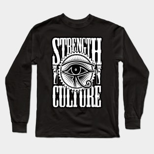 Strength and Culture Eye of Ra Horus Egyptian Art Long Sleeve T-Shirt